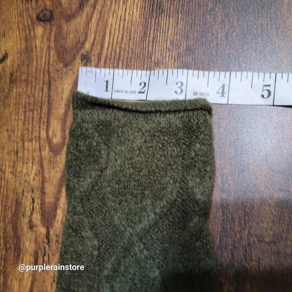 Talbots Cable Knit Sweater S Rollneck Olive Wool Alpaca Super Soft Stretch - Picture 10 of 11